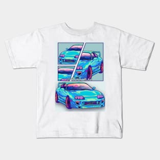 Toyota Supra mk4 Car mint Kids T-Shirt